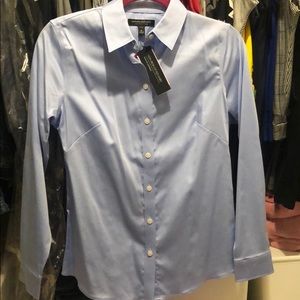 Petite Banana Republic blue button down with tags